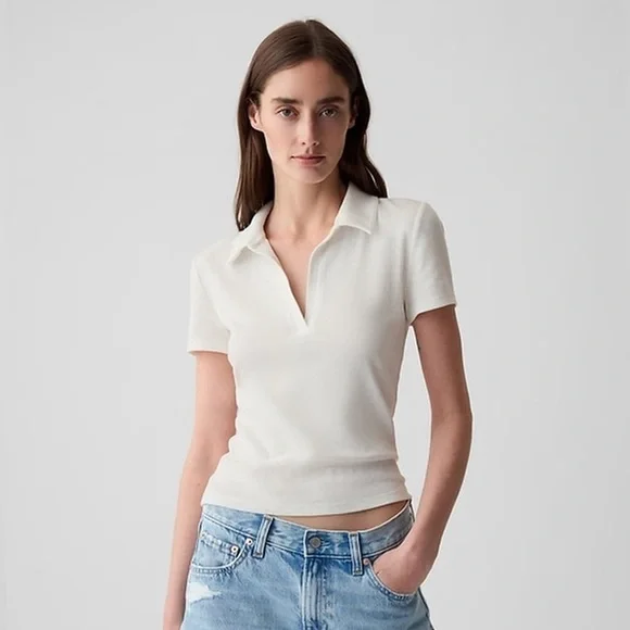 GAP Retro Ribbed Polo Shirt - Picture 7 of 8